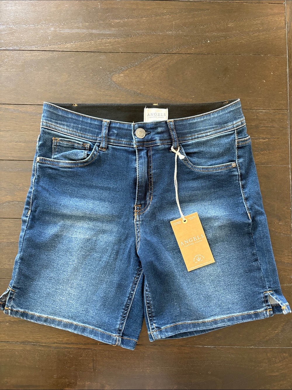 Angels Women's 6/28 Blue Denim Jean Shorts